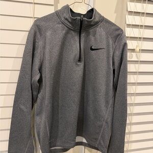 Nike Heather Gray Quarter-Zip Top (M)